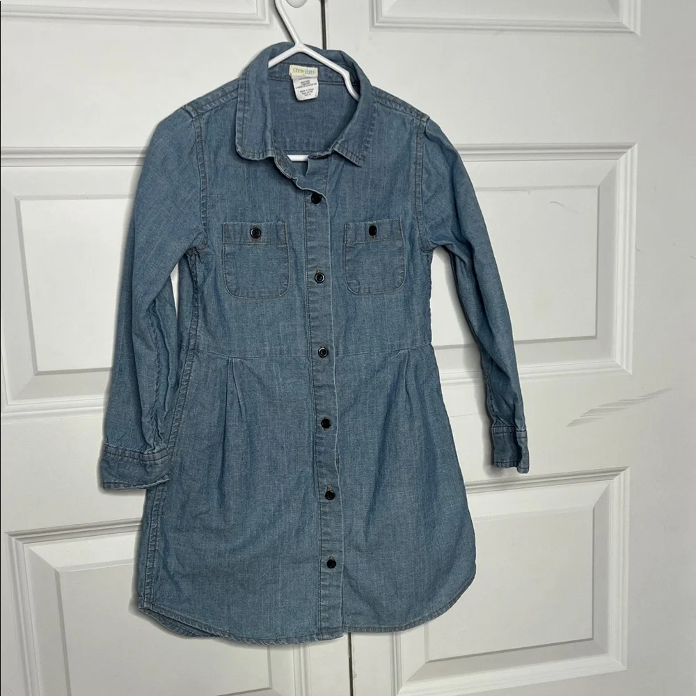 Crewcuts by J.Crew Girls Denim Shirt Dress – Size 5